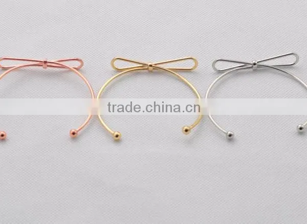 High Quality Environmental Copper Cuff Bangle&Bracelet Multicolour Bowknot Bracelet photo-2