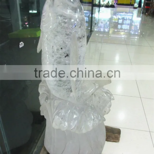 Animal Design Fish Shaped Transparent Crystal Fish Crystal Carving Fish photo-3