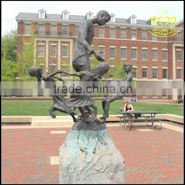 Garden Cast Copper Sculpture Figure Sculpture Campus Decoration Square Bronze Sculpture photo-4