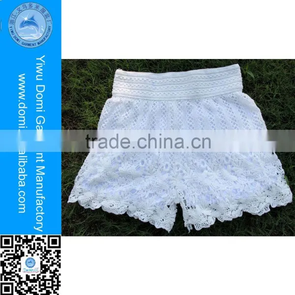 Domi High Quality Custom Full Lining Crochet Beach Shorts For Women