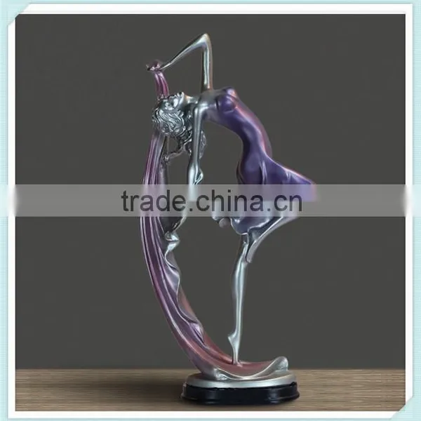 Polyresin Dancing Girl Figurine Dance Sculpture Modern for Home Decoration photo-3