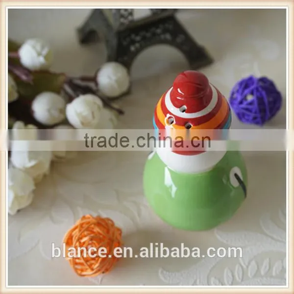 Ceramic Christmas Snowman Spice Jar for Salt & Pepper photo-2