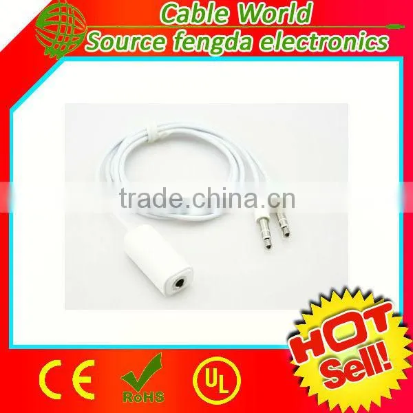 2 to 1 earphone and mic combined cable for mobile earphone with mic
