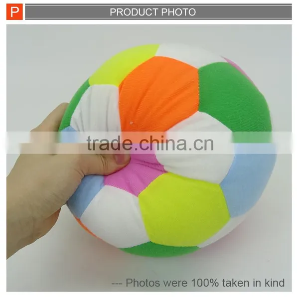 6 Inch Stuffed Fabric Color Ball With Bell for Baby photo-2