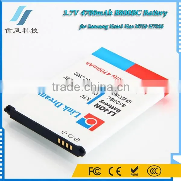 3.7V 4700mAh B800BC Battery for Samsung Note3 Neo N750 N7505 Battery photo-2