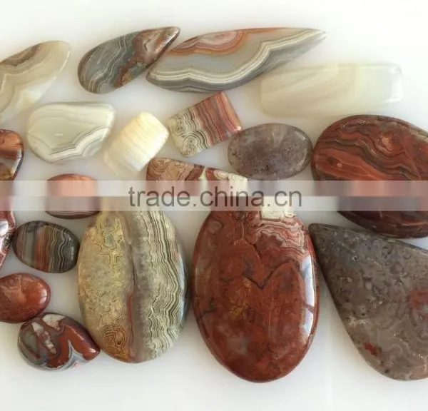 Natural Agate Multi Color Cabochon Lot Loose Semi Precious Gemstones