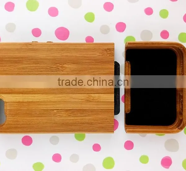 OEM Carbonized Bamboo Wood Cell Case for Iphone Cover for Iphone 5 Two Parts With Press Key photo-5