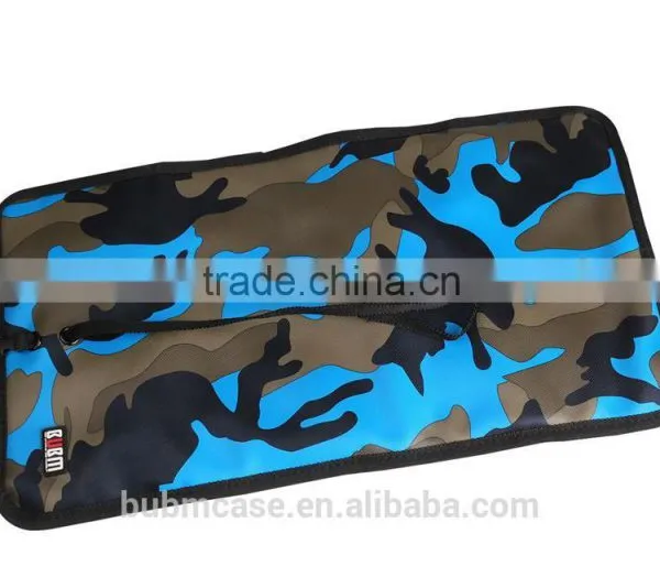Wholesale BUBM Waterproof Camouflage Blue PU Digital Storage Bag photo-3