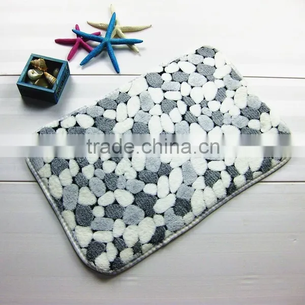 Flower Pattern Coral Velvet Anti-slip Rugs Water Absorb Mat photo-2