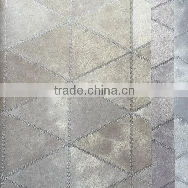 Triangle Fake Leather Sewing Vinyl Wallpaper photo-5
