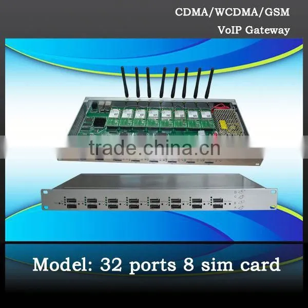 8 Port 32 Sim Gsm/cdma/wcdma Voip Terminal Gateway,mobile Voip Dialer / Goip /gsm Gateway Call Termin