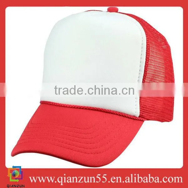 Custom Wholesale Youth Trucker Mesh 5 Panel Caps and Hats With White Poly Foam Front