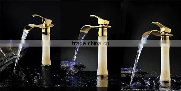 2014 New Design Waterfall Faucet for Basin,Aureate Faucet,golden Faucet photo-2