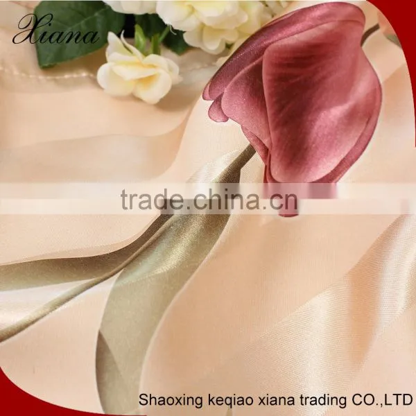 Tulip Printing ,blackout Curtain ,floral Brick Pattern Fabric