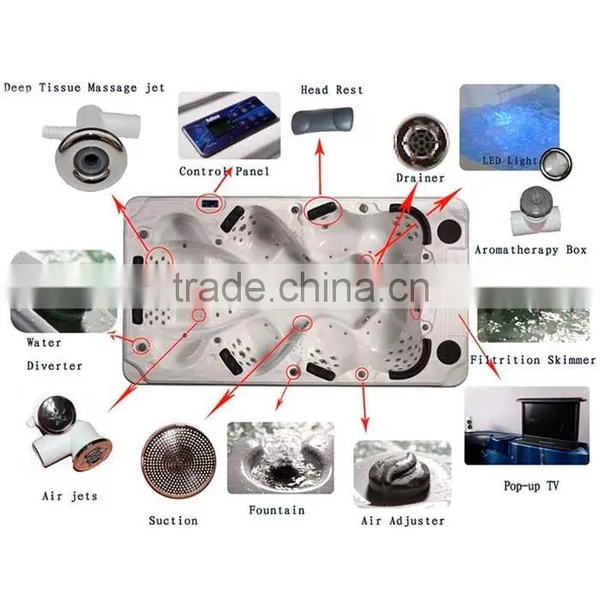 Factory Best Selling Spa Luxury Sex Massage Outdoor Hot Tub photo-2