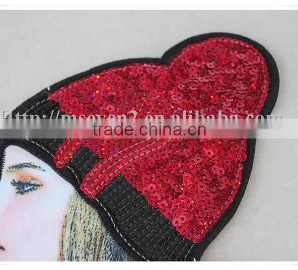 Latest Customized Girls Head Design Personalized Embroidery Patches photo-5