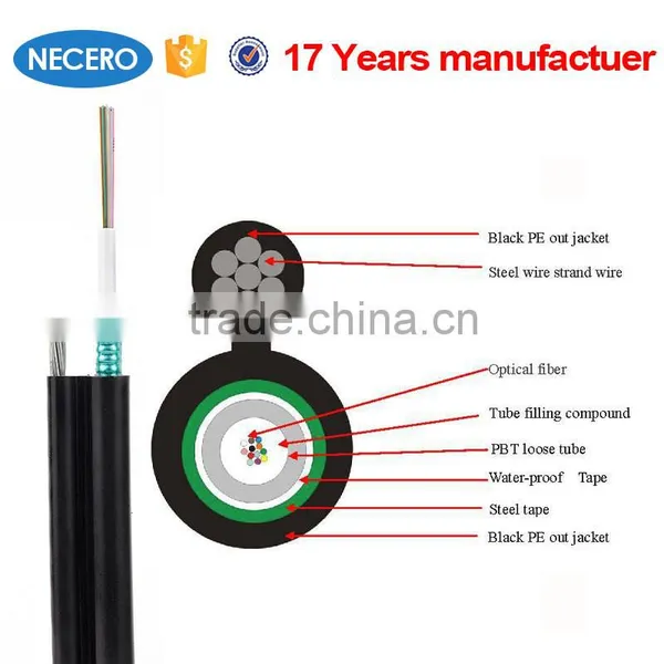GYXTC8S Figure 8 Type 4 Core Aerial Fibre Optique Cable From China Manufacturer