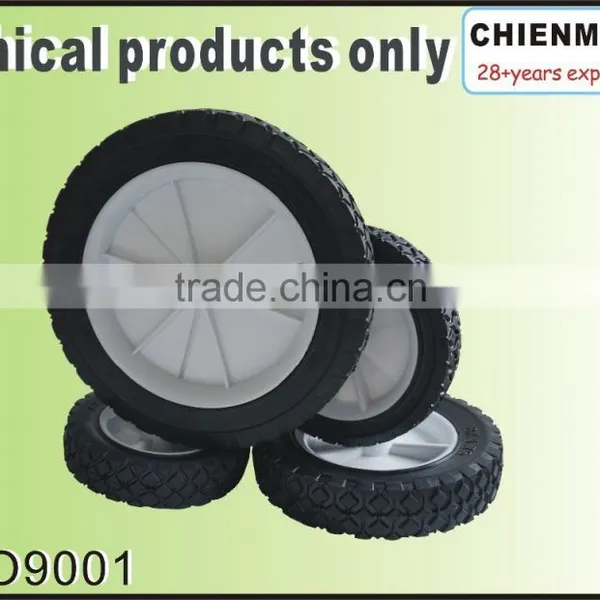 3.5" Small Ruled/ DIAMOND Pattern Plastic Wheel/pneumatic Wheel/Rubber Wheelbarrow Wheel photo-5