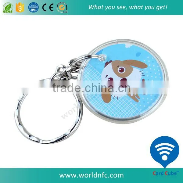 13.56mhz MF Desfire 2k RFID PVC Keyfob/ Keychain/ Key Tag for Door Access Control photo-2