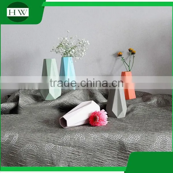 Modern Fancy Home Goods Decorative Cone Shape Mini Trumpet Fancy Stand Ceramic Decoration Vase photo-2