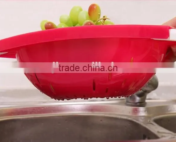 Wholesale Stock Kitchen Vegetable&Fruit Plastic Drain Basket Draining Rack photo-6