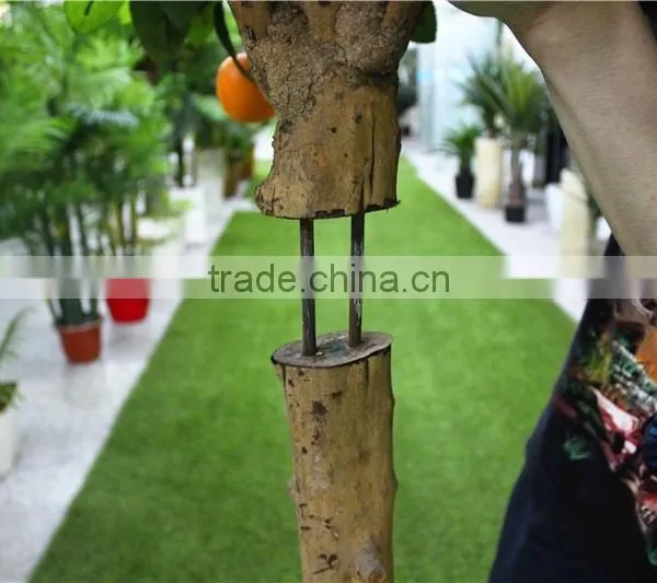 Home Gardens for Curtain Hotel Decoration 200cm Height Making Artificial Live Plastic Green Orange Bonsai Tree EZZPZ06 0301 photo-5
