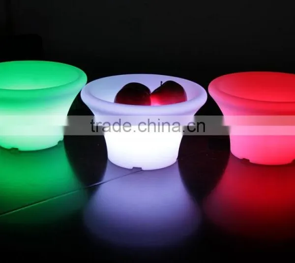 Led Lighting Flower Planter, 16 Colors Change Plastic Led Illuminate Flower Pot photo-5