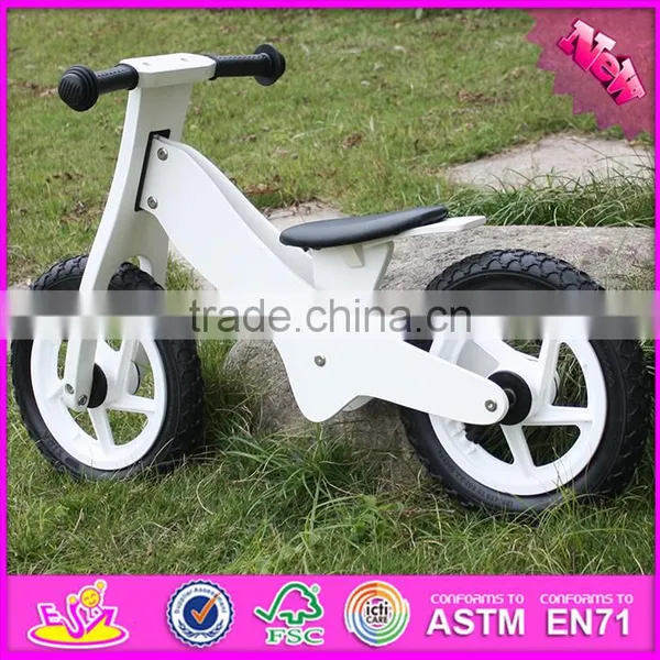 2016 New Design White Funny Children Wooden Balance Bike Without Pedals W16C154 photo-4