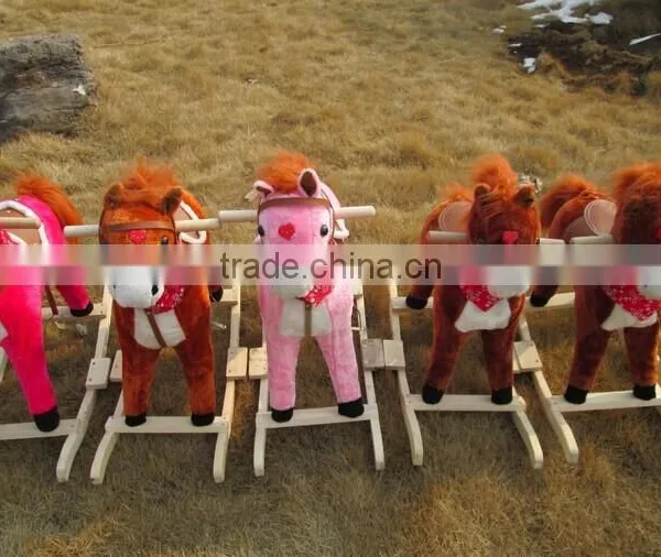 Chrisha Playful Plush Rocking Horse Cheap on Sales
