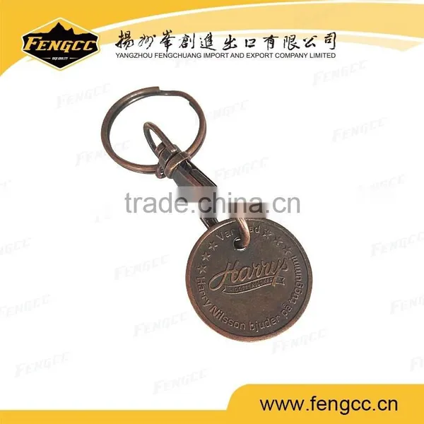 Promotional Metal Trolley Coin Keychain With Custom Logo photo-3