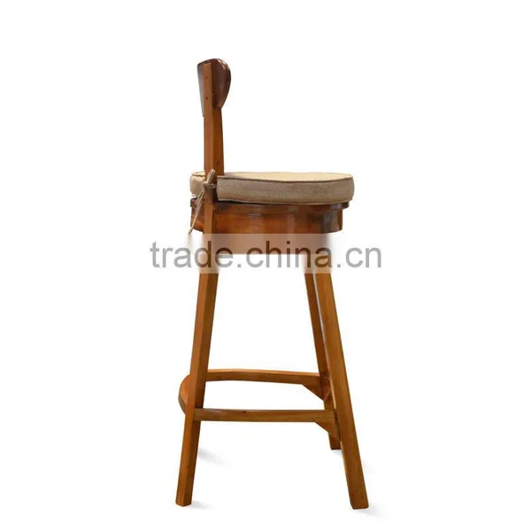 Bar Stool Classic Mahogany Wood photo-4
