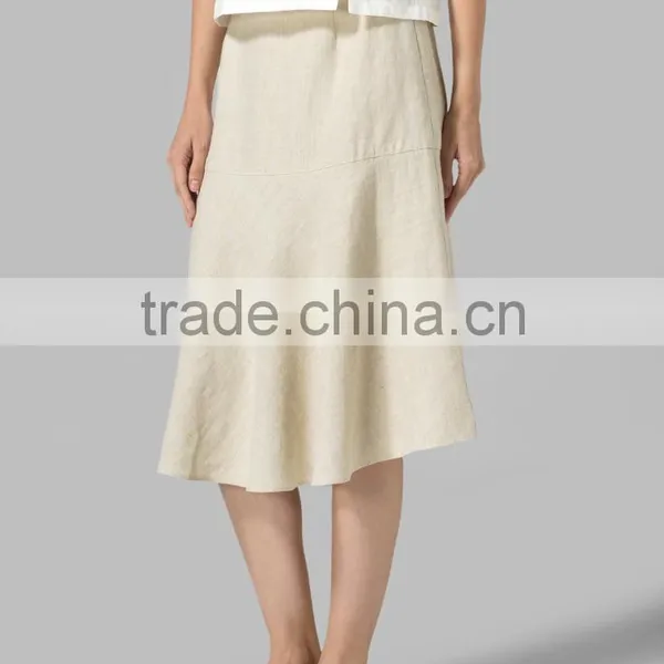 Blouse And Skirt Muslimah Linen Cotton Fabric Tank Top And Skirts Vintage Swing Wholesale Linen Suits photo-4