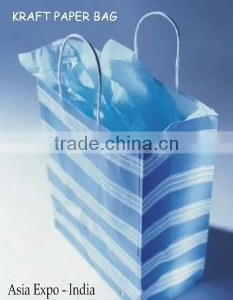 Kraft Paper Bags With Twisted Paper Handles and Logo Printed photo-2