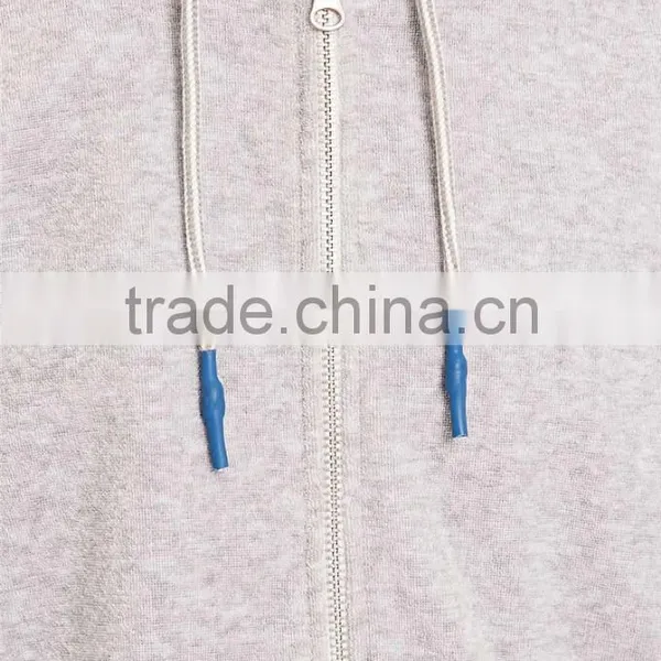 Thin Hoodie With String Blank Pullover Grey Wholesale Plain Zip Hoodies photo-3