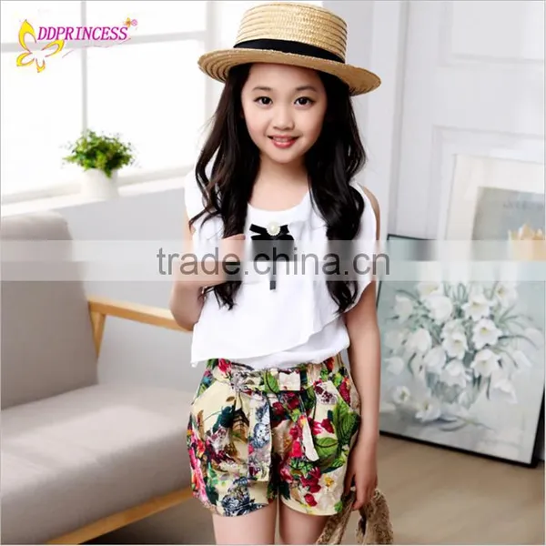 Large Stock Princess Dress Two Piece Suit for Children Casual Girl Dresses photo-3