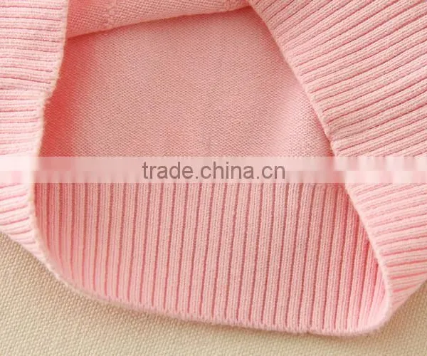 Turtleneck Collar Pink Sweaters Plain Knitted Clothes Appliqued Tiny Flower Full Sleeve Winter Garments Warm photo-6