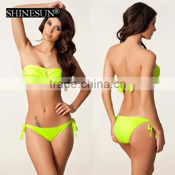 Multicolor Plus Size Swimsuits Bikini Swimwear With Swim Trunks photo-2