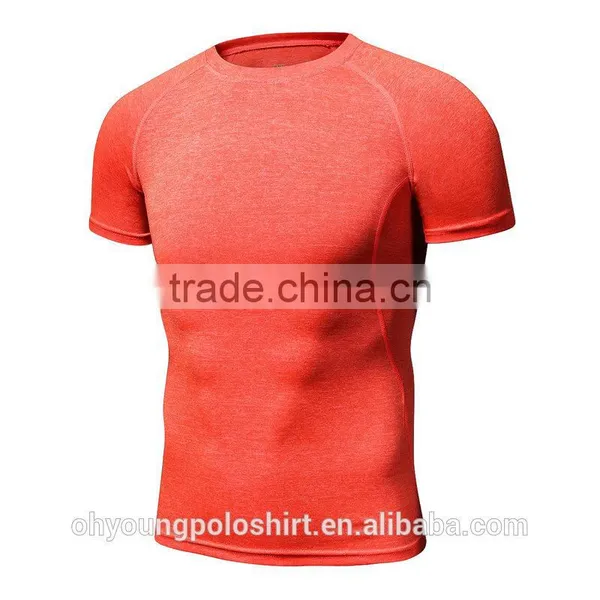 2017 Hot Sale Custom Mens Dry Fit t Shirt Bodybuilding Fitness Compression Gym T-shirts Online Shopping photo-2