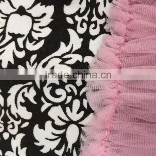 2015 New Damask Baby Romper Tutu Romper Dress With Matching Headband and Leg Warmer photo-2