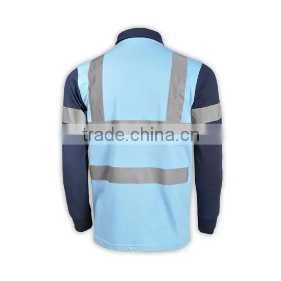 IS09001/BSCI Factory High Visibility Reflective Safety Polo Shirt photo-3