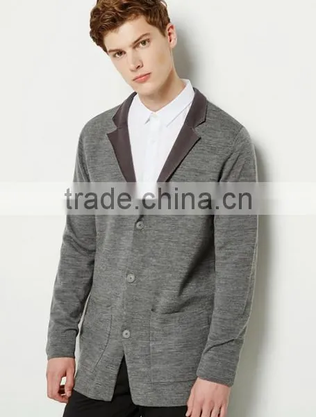 2017 Highquality Knitted Patterns Aztec Mens Chenille Design Cardigan Sweater for Wholesale photo-2
