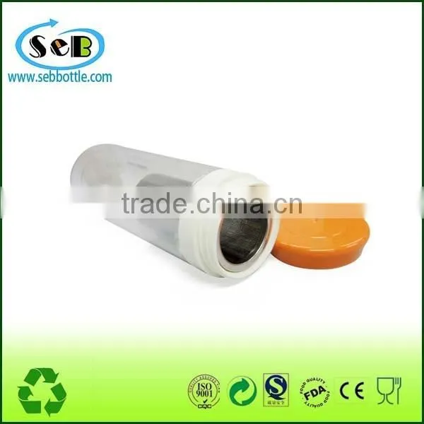 Wholesale BPA Free Heat-Resistant Sports Glass Water Bottle With Silicone Sleeve Tea Infuser photo-3