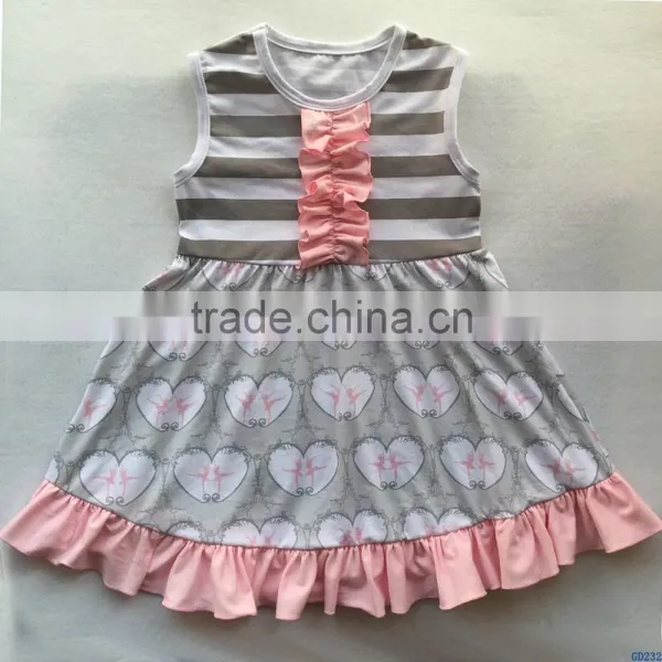 2017 Fashion Summer Cotton Baby Girls Party Dress Wholesale Sleeveless Ruffle Clothes for Kids photo-6