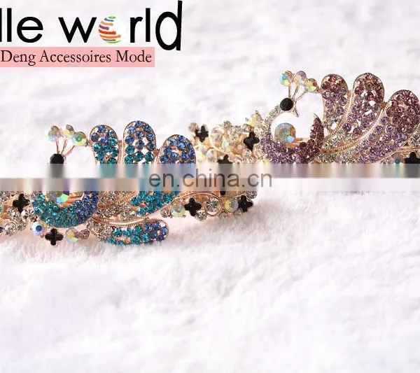 Elegant Peafowl Rhinestone Hair Barrette photo-2