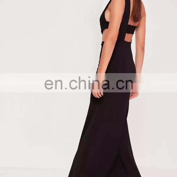 Fashion Hot Sale Black Long Party Dress for Young Ladies photo-3