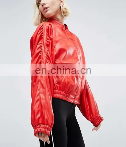 Manufacturer Price Custom Men Women Motorcycle pu Leather Jacket photo-4
