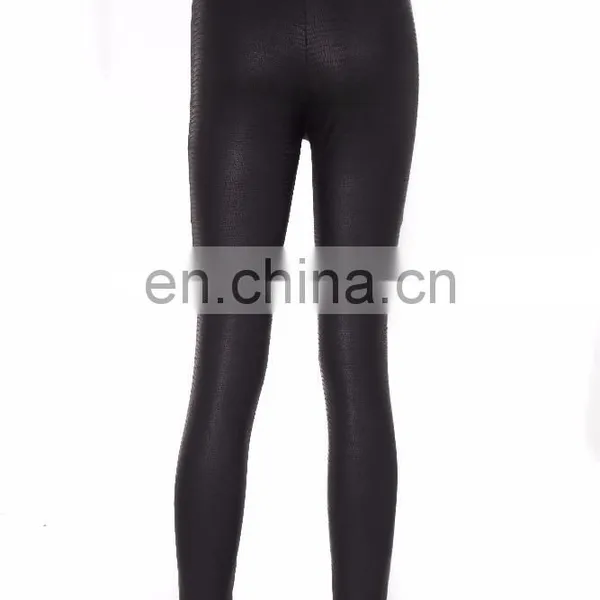 Gothic Snake Skin Imitation Garter Belt Detail Leggings photo-2