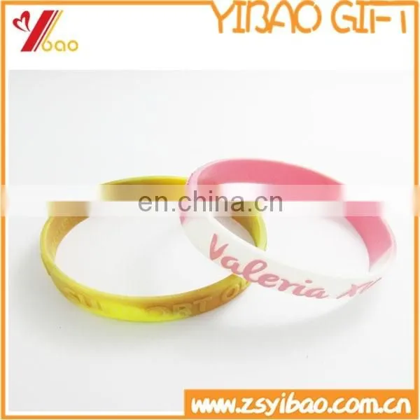 Smart Dual Colors Silicone Wristband,Custom Red and Black Dual Colors/Segmented Colors/Mix Colors Silicone Bracelet Wristband photo-2