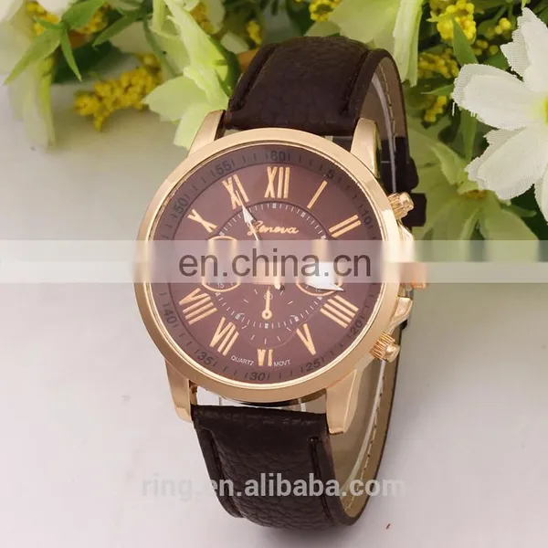 Alloy Case Quartz Watch With Leather for Mens photo-6