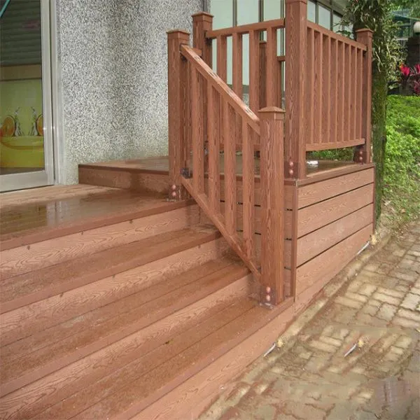 Fire Resistant Outdoor Synthetic Teak Floor WPC Cheap Composite PVC Decking photo-3